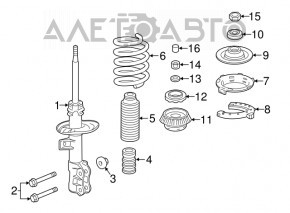 Arcul de suspensie frontal stânga Honda HR-V 16-22