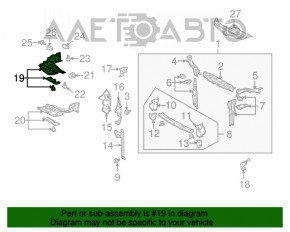 Protecția motorului dreapta pentru Toyota Prius 2004-2009