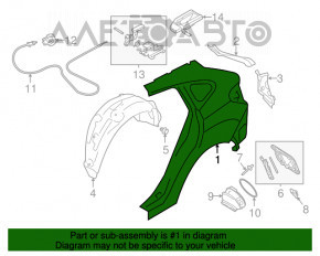 Четверть крыло задняя правая Subaru XV Crosstrek 13-17