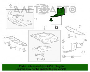 Protecția motorului lateral dreapta Toyota Prius 50 16-