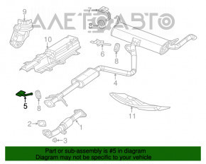 Suportul de evacuare frontal stânga pentru Dodge Dart 13-16 2.0 2.4