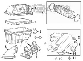 Contor de aer Jeep Grand Cherokee WK2 11-21 3.6