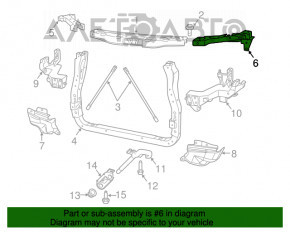 Perdeaua stângă a farurilor Jeep Grand Cherokee WK2 11-21.