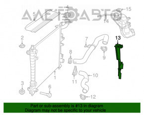 Deflectorul radiatorului stânga pentru Jeep Grand Cherokee WK2 11-13 3.6