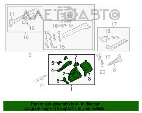 Четверть передняя левая Subaru XV Crosstrek 13-17