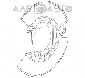 Capacul discului de frână din spate stânga pentru Dodge Charger 11- 3.6 cu BREMBO.