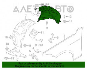 Bara de protecție față dreapta spate BMW 3 F30 12-15 nouă originală OEM