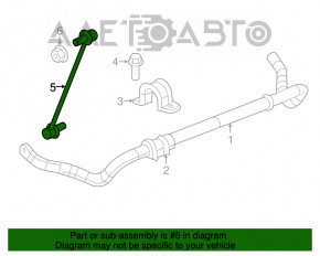 Bară stabilizatoare față dreapta Jeep Compass 11-16 nouă, neoriginală CTR.