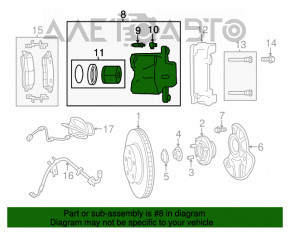 Suport dreapta față Chrysler 300 11- 2 pistoane