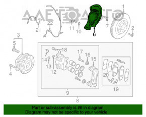 Кожух тормозного диска передний правый Kia Sorento 16-20