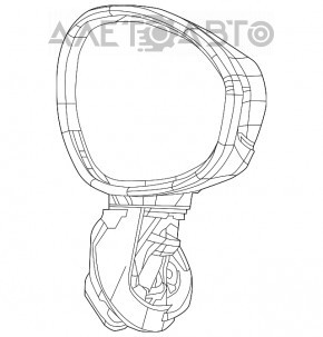 Зеркало боковое правое Fiat 500 12-19 5 пинов, подогрев, графит