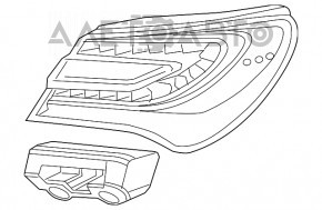 Фонарь правый Chrysler 200 11-14