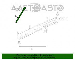 Moldura dreapta a parbrizului pentru Jeep Compass 11-16