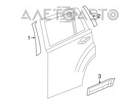 Capac usa inferioara spate dreapta Jeep Patriot 11-17 structura