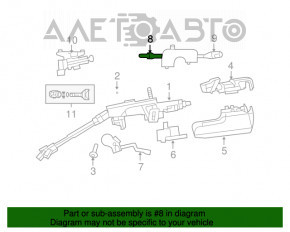 Comutatorul de sub volan stânga Jeep Compass 11-16 sub PTF.