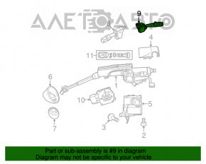 Comutatorul de sub volan din dreapta pentru Jeep Compass 11-16