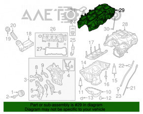 Colector de admisie partea de jos Jeep Grand Cherokee WK2 11-15 3.6