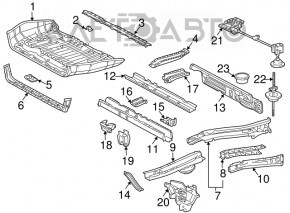 Крепление запасного колеса Toyota Sienna 04-10