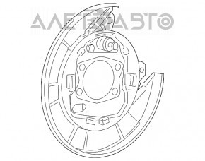 Capacul discului de frână spate stânga Jeep Compass 11-16 cu diametrul de 262 mm.