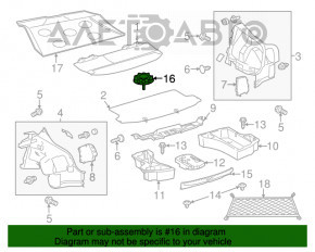 Suport roată de rezervă Toyota Prius 30 10-15