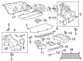 Suport roată de rezervă Toyota Prius 30 10-15