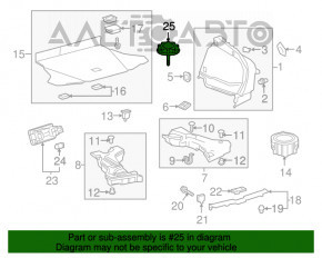 Крепление запасного колеса Toyota Prius 50 16-