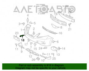 Clește de remorcare Lexus RX350 RX450h 10-15 negru