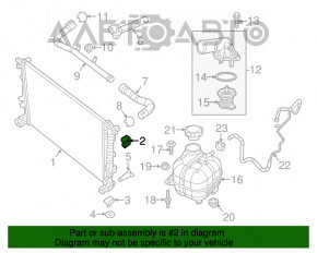 Suport radiator dreapta sus Jeep Cherokee KL 14-22 2.0t 2.4 3.2 anvelope noi originale OEM