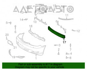 Amplificatorul pentru bara de protecție față a Toyota Camry v30