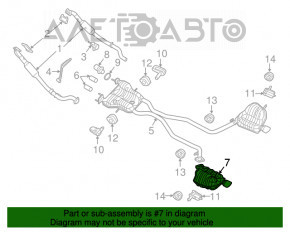 Silencer spate stânga Jeep Grand Cherokee WK2 14-20 3.6 cu 2 tevi