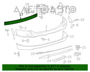 Amplificatorul de bara spate Toyota Rav4 13-18 din oțel nou OEM original.