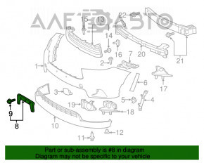 Placă de înmatriculare față Toyota Highlander 14-16 nouă originală.