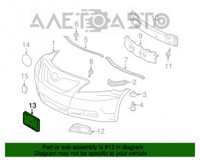 Рамка под номер передняя Toyota Camry v40 07-09