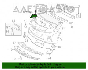 Suportul pentru bara de protecție față dreapta Toyota Prius 30 10-15, nou, original OEM.