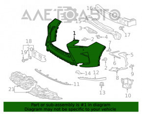 Bara fata goala Lexus RX350 RX450h 16-19 pentru senzori parcare nou original OEM