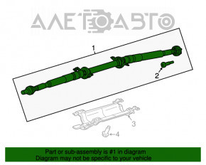 Arborele cardanic al Jeep Cherokee KL 14-