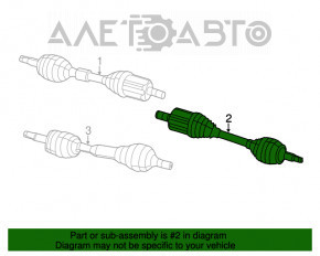 Привод полуось передняя левая Jeep Cherokee KL 14-18 2.4