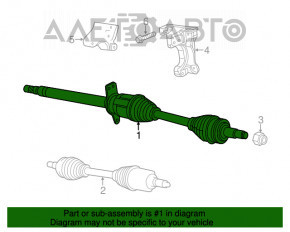 Привод полуось передняя правая Dodge Dart 13-16 2.0 2.4 акпп