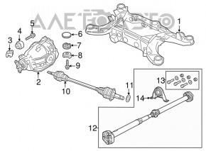 Ax cu semiax spate stânga Dodge Challenger 15-19 3.6