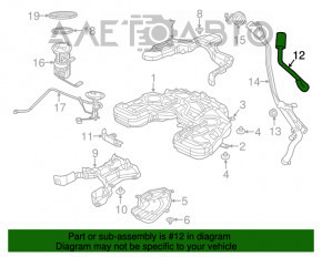 Заливная горловина топливного бака Jeep Grand Cherokee WK2 11-13 3.6