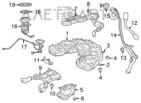 Заливная горловина топливного бака Jeep Grand Cherokee WK2 11-13 3.6