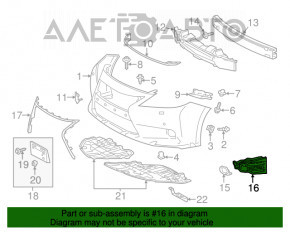 Suportul drept pentru farul de ceață Lexus ES300h ES350 13-15, nou, aftermarket.