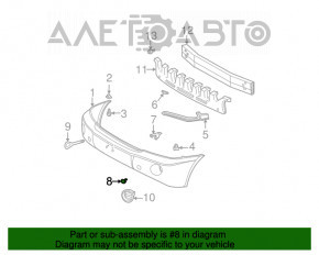 Capacul carligului de tractare din bara fata dreapta pentru Lexus RX300 RX330 RX350 04-09.