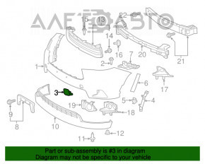 Capacul carligului de tractare din bara fata stanga Toyota Highlander 14-16 nou OEM original