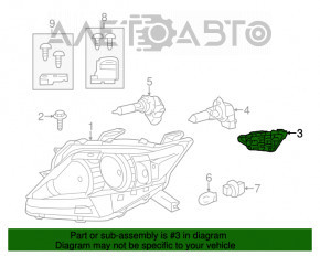 Крепление фары нижнее правое Lexus RX350 RX450 13-15 OEM