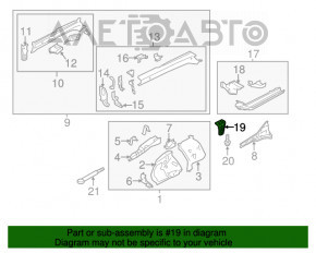 Capacul de protecție a roții din față, stânga spate, pentru Subaru Forester 14-18 SJ.