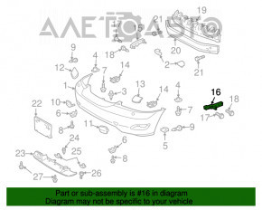 Suportul pentru bara de protecție față stânga Lexus RX300 RX330 RX350 RX400h 04-09 nou OEM original.