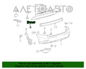 Suportul pentru bara spate stânga internă pentru Lexus RX350 RX450h 10-15 este ruptă.