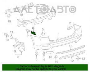 Suportul pentru bara spate, centru stânga, Toyota Highlander 08-13.