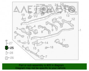 Подушка кузова Toyota Sequoia 08-16 первая, потрескана, только нижняя часть